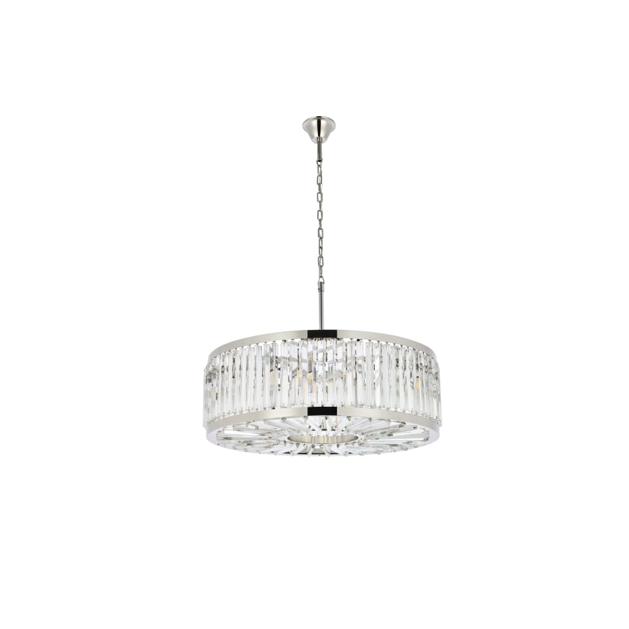 Elegant Lighting Chelsea 10 Light 36" Wide Crystal Drum Chandelier with Clear Royal Cut Crystals