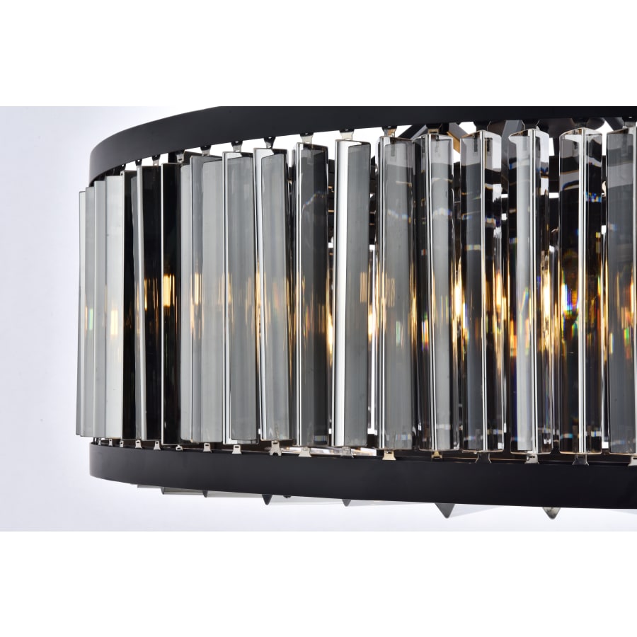 Elegant Lighting Chelsea 10 Light 36" Wide Crystal Drum Chandelier with Silver Shade Royal Cut Crystals