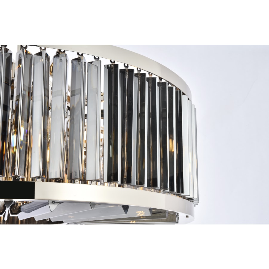 Elegant Lighting Chelsea 10 Light 36" Wide Crystal Drum Chandelier with Silver Shade Royal Cut Crystals