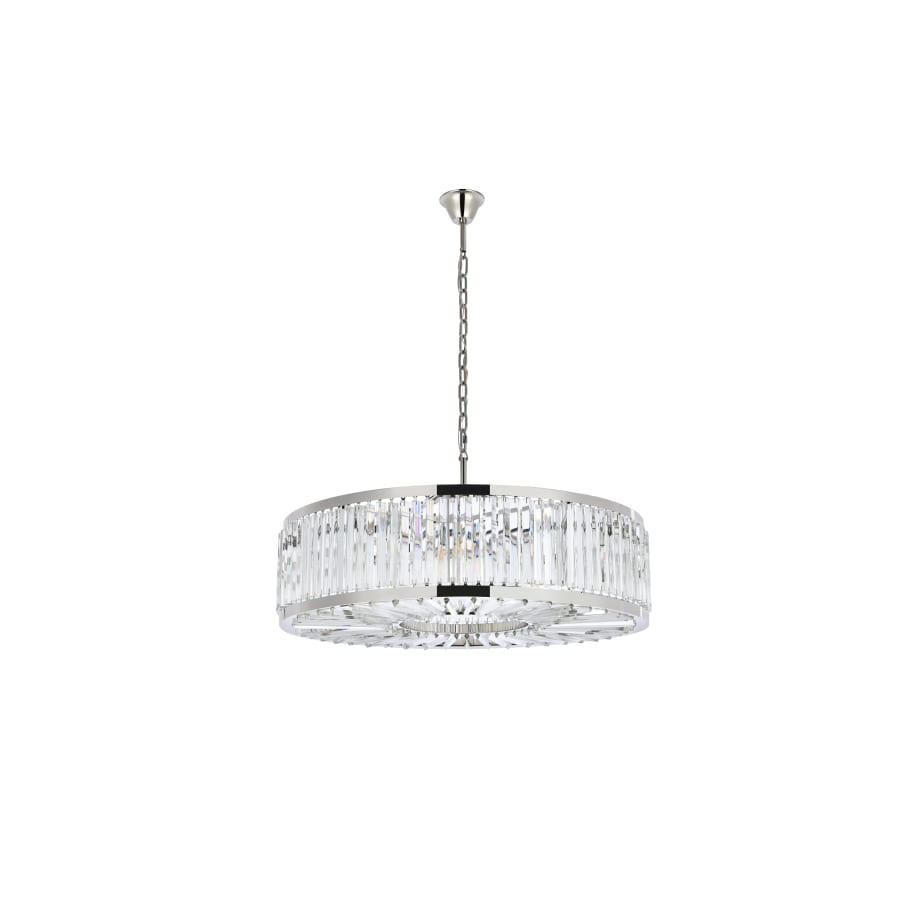 Elegant Lighting Chelsea 10 Light 44" Wide Crystal Drum Chandelier with Clear Royal Cut Crystals