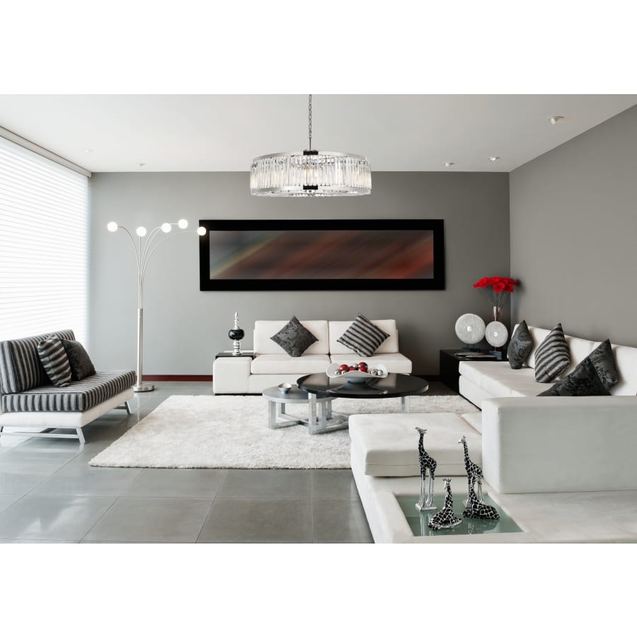 Elegant Lighting Chelsea 10 Light 44" Wide Crystal Drum Chandelier with Clear Royal Cut Crystals