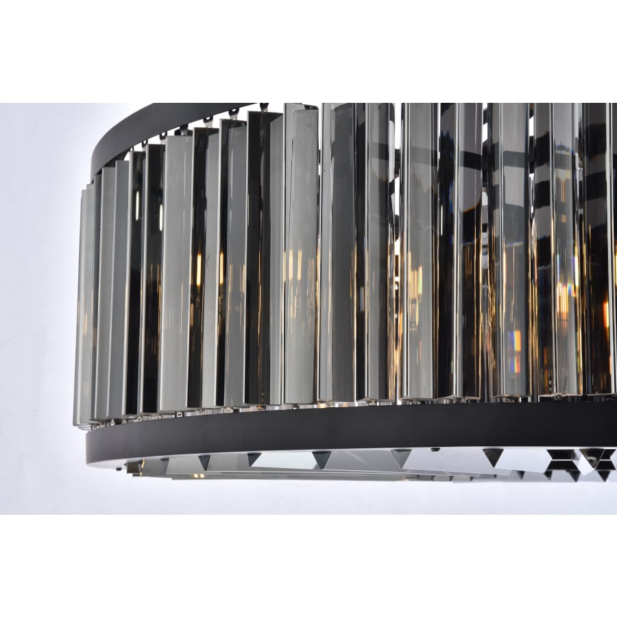 Elegant Lighting Chelsea 10 Light 44" Wide Crystal Drum Chandelier with Silver Shade Royal Cut Crystals