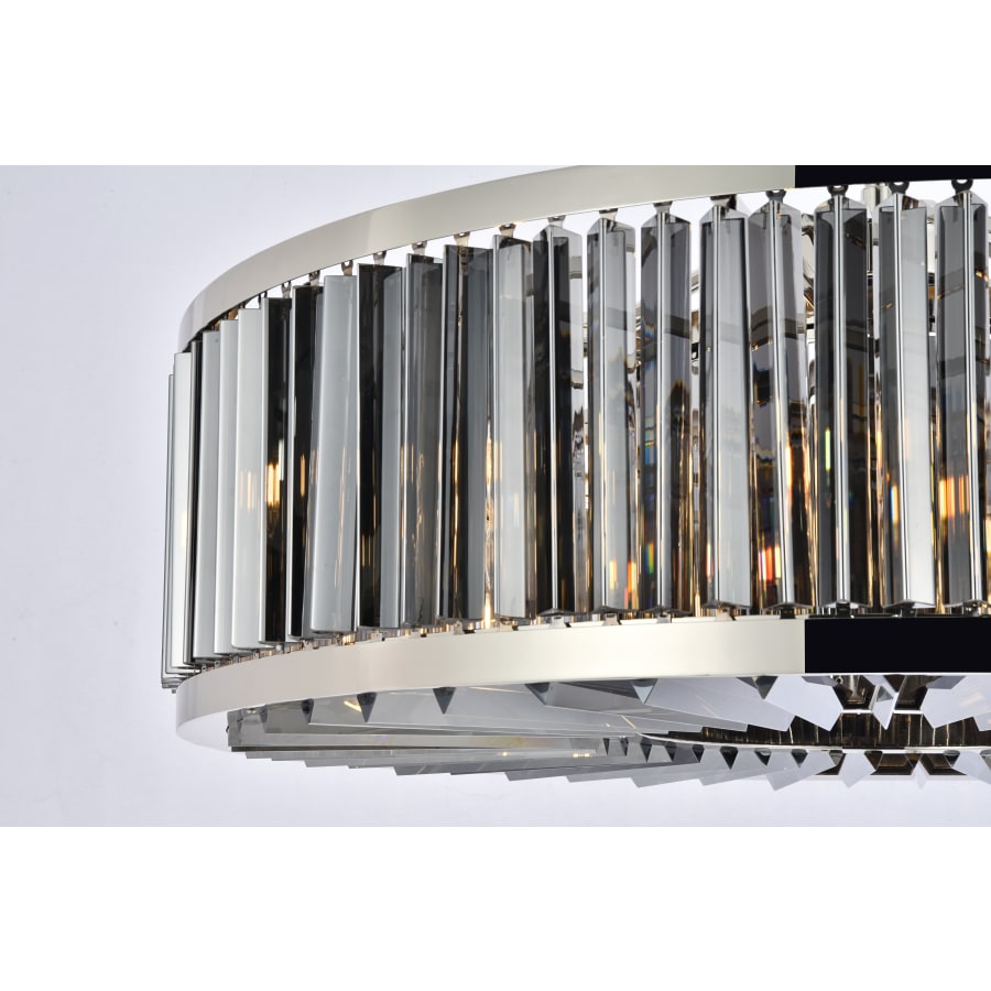 Elegant Lighting Chelsea 10 Light 44" Wide Crystal Drum Chandelier with Silver Shade Royal Cut Crystals