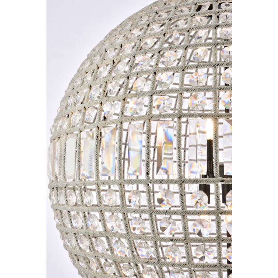 Elegant Lighting Olivia 8 Light 36" Wide Crystal Globe Chandelier with Clear Royal Cut Crystals
