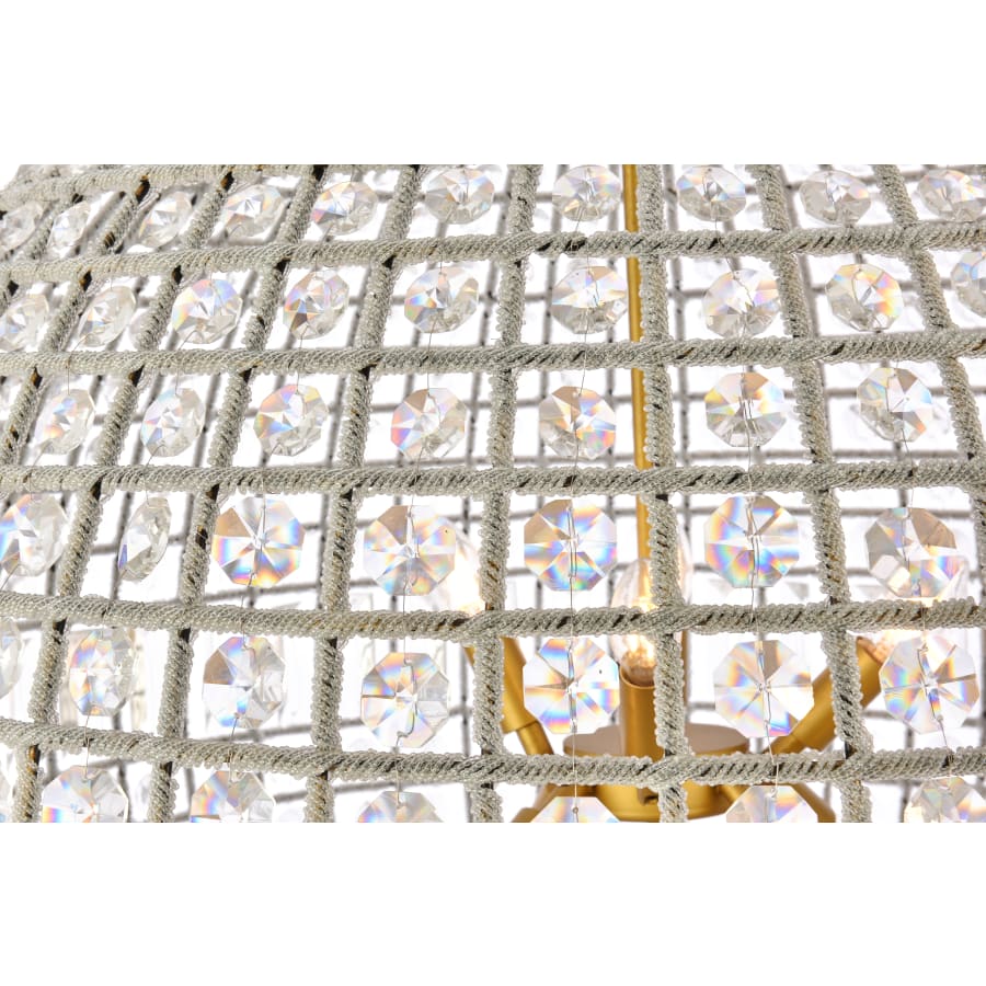 Elegant Lighting Olivia 8 Light 36" Wide Crystal Globe Chandelier with Clear Royal Cut Crystals