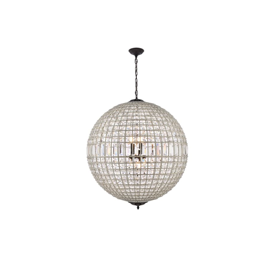 Elegant Lighting Olivia 8 Light 36" Wide Crystal Globe Chandelier with Clear Royal Cut Crystals