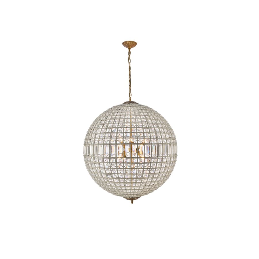 Elegant Lighting Olivia 8 Light 36" Wide Crystal Globe Chandelier with Clear Royal Cut Crystals
