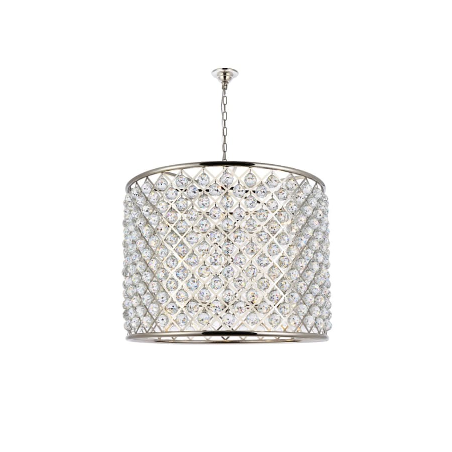 Elegant Lighting Madison 12 Light 36" Wide Crystal Drum Chandelier with Clear Royal Cut Crystals