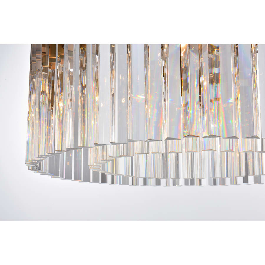 Elegant Lighting Sydney 8 Light 32" Wide Crystal Drum Chandelier