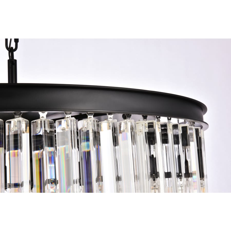 Elegant Lighting Sydney 8 Light 32" Wide Crystal Drum Chandelier with Clear Royal Cut Crystals
