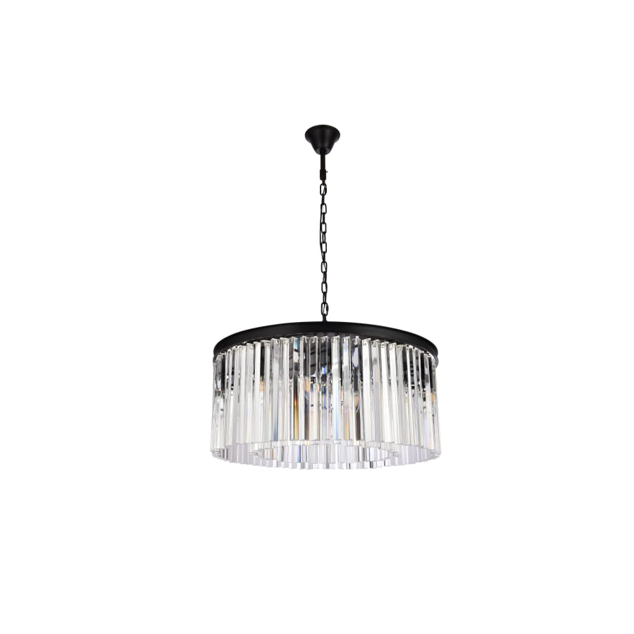 Elegant Lighting Sydney 8 Light 32" Wide Crystal Drum Chandelier with Clear Royal Cut Crystals