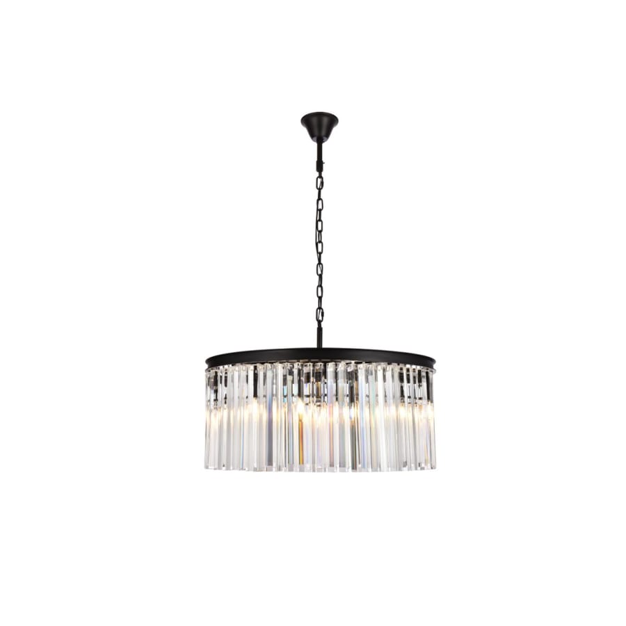 Elegant Lighting Sydney 8 Light 32" Wide Crystal Drum Chandelier with Clear Royal Cut Crystals