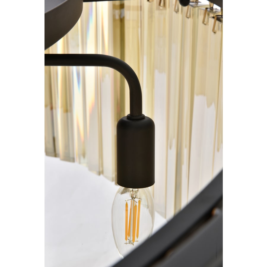 Elegant Lighting Sydney 10 Light 44" Wide Crystal Drum Chandelier with Golden Teak Royal Cut Crystals