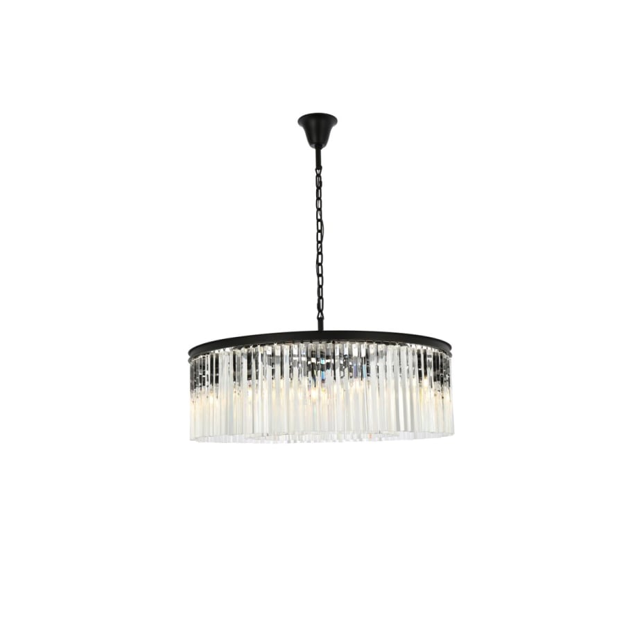 Elegant Lighting Sydney 10 Light 44" Wide Crystal Drum Chandelier with Clear Royal Cut Crystals