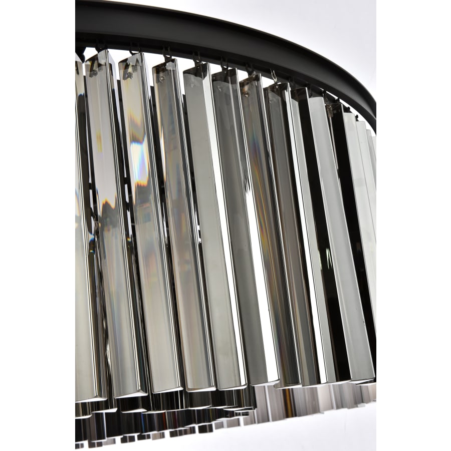 Elegant Lighting Sydney 10 Light 44" Wide Crystal Drum Chandelier with Silver Shade Royal Cut Crystals