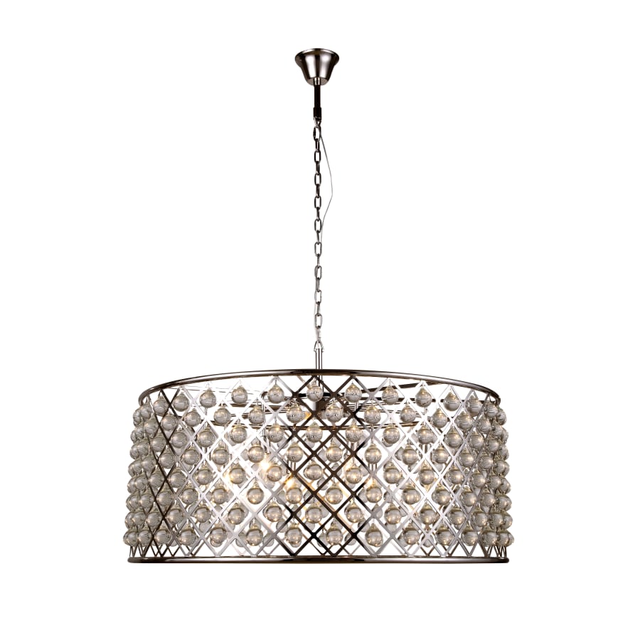 Elegant Lighting Madison 10 Light 44" Wide Crystal Drum Chandelier with Clear Royal Cut Crystals