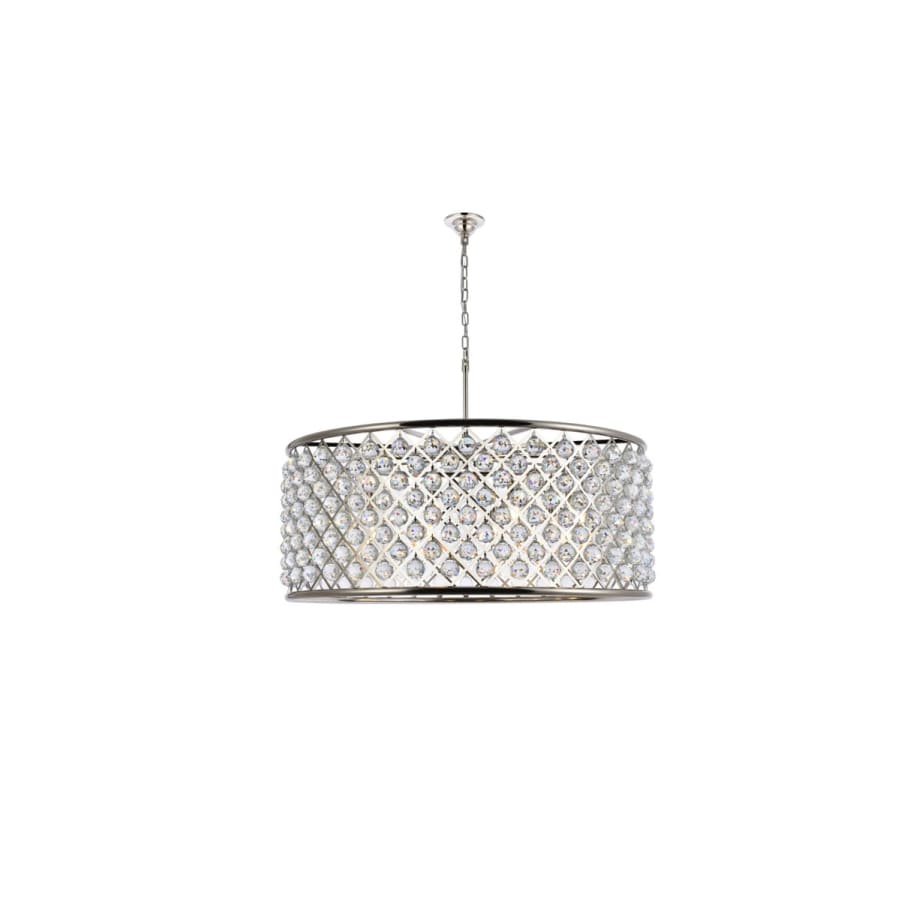 Elegant Lighting Madison 10 Light 44" Wide Crystal Drum Chandelier with Clear Royal Cut Crystals