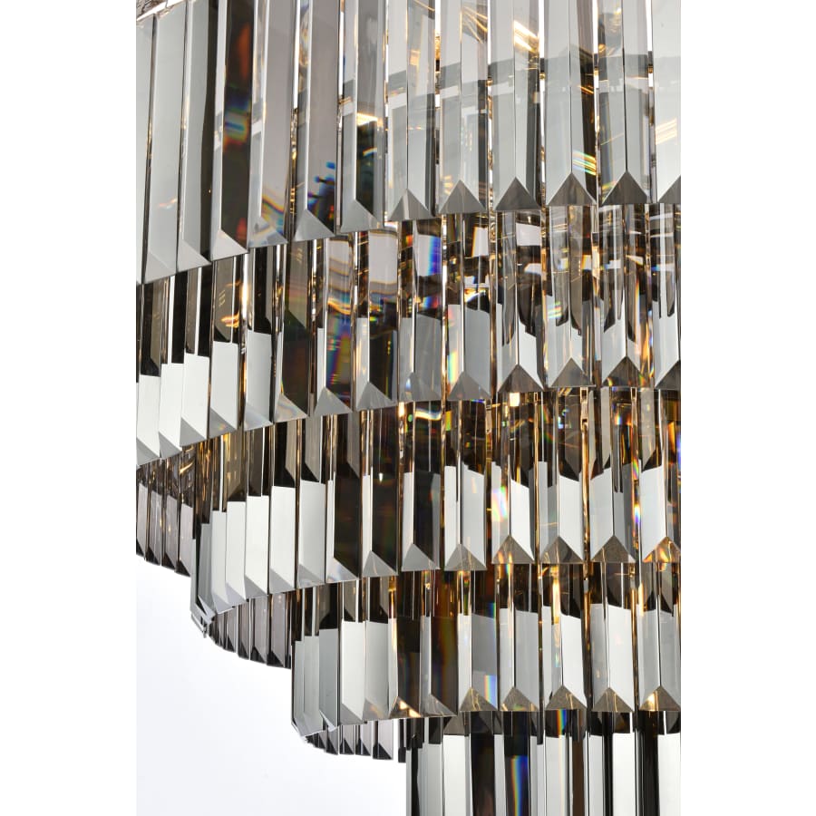 Elegant Lighting Sydney 33 Light 44" Wide Crystal Chandelier with Silver Shade Royal Cut Crystals