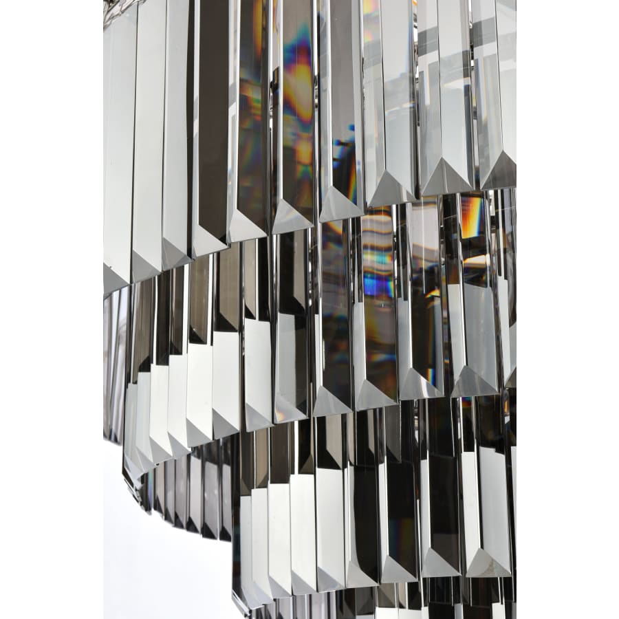 Elegant Lighting Sydney 33 Light 44" Wide Crystal Chandelier with Silver Shade Royal Cut Crystals