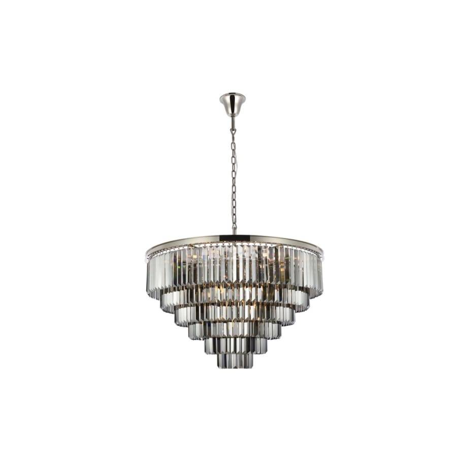 Elegant Lighting Sydney 33 Light 44" Wide Crystal Chandelier with Silver Shade Royal Cut Crystals