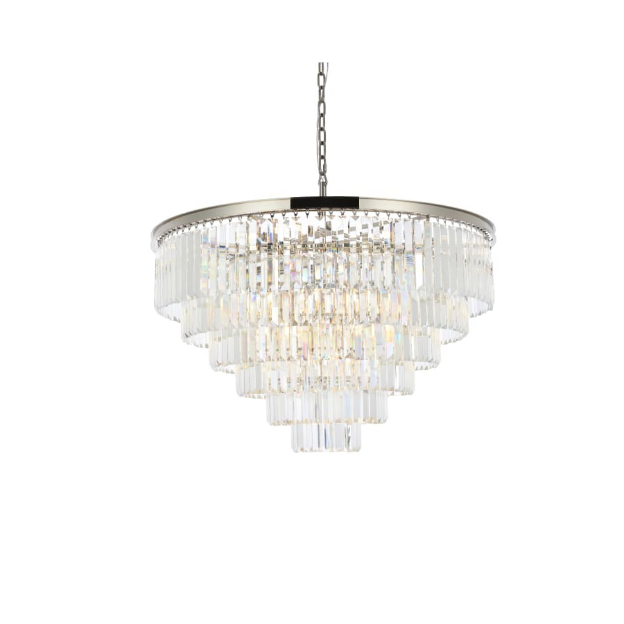 Elegant Lighting Sydney 33 Light 44" Wide Crystal Chandelier with Clear Royal Cut Crystals