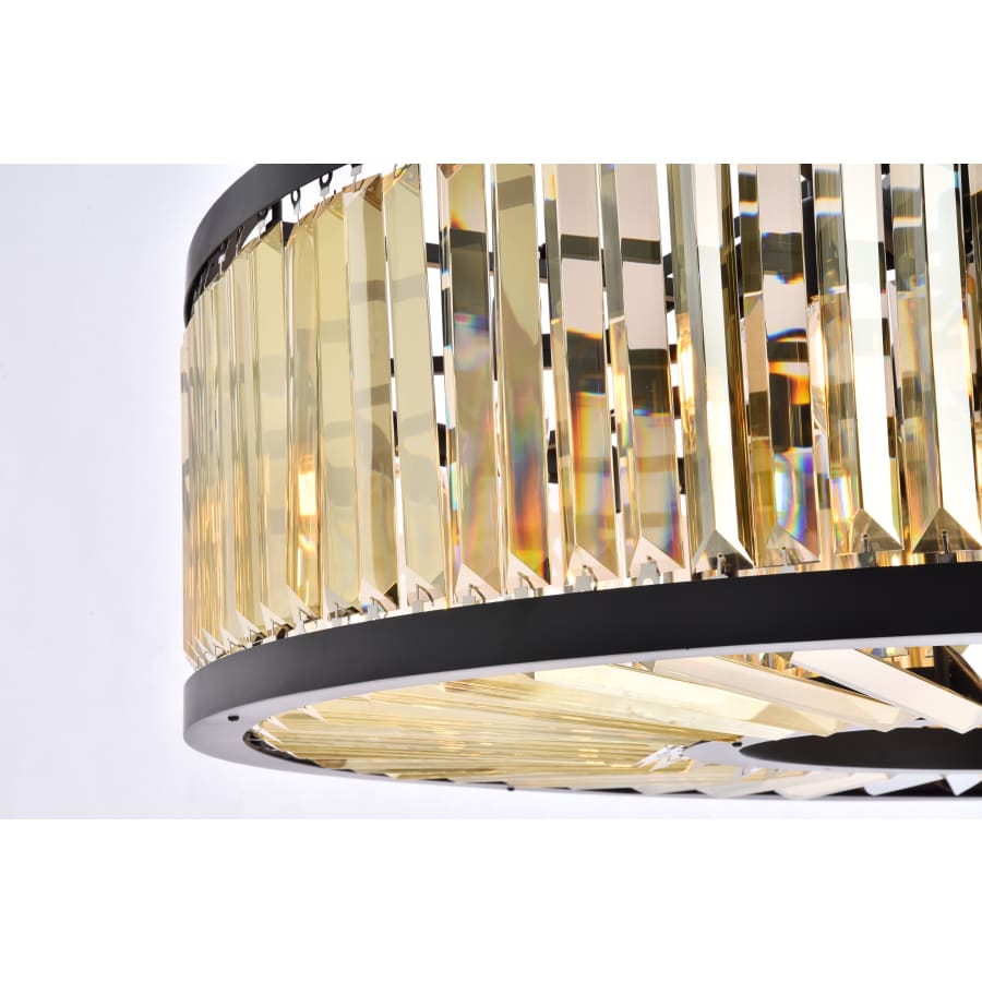 Elegant Lighting Chelsea 10 Light 44" Wide Crystal Drum Chandelier with Golden Teak Royal Cut Crystals