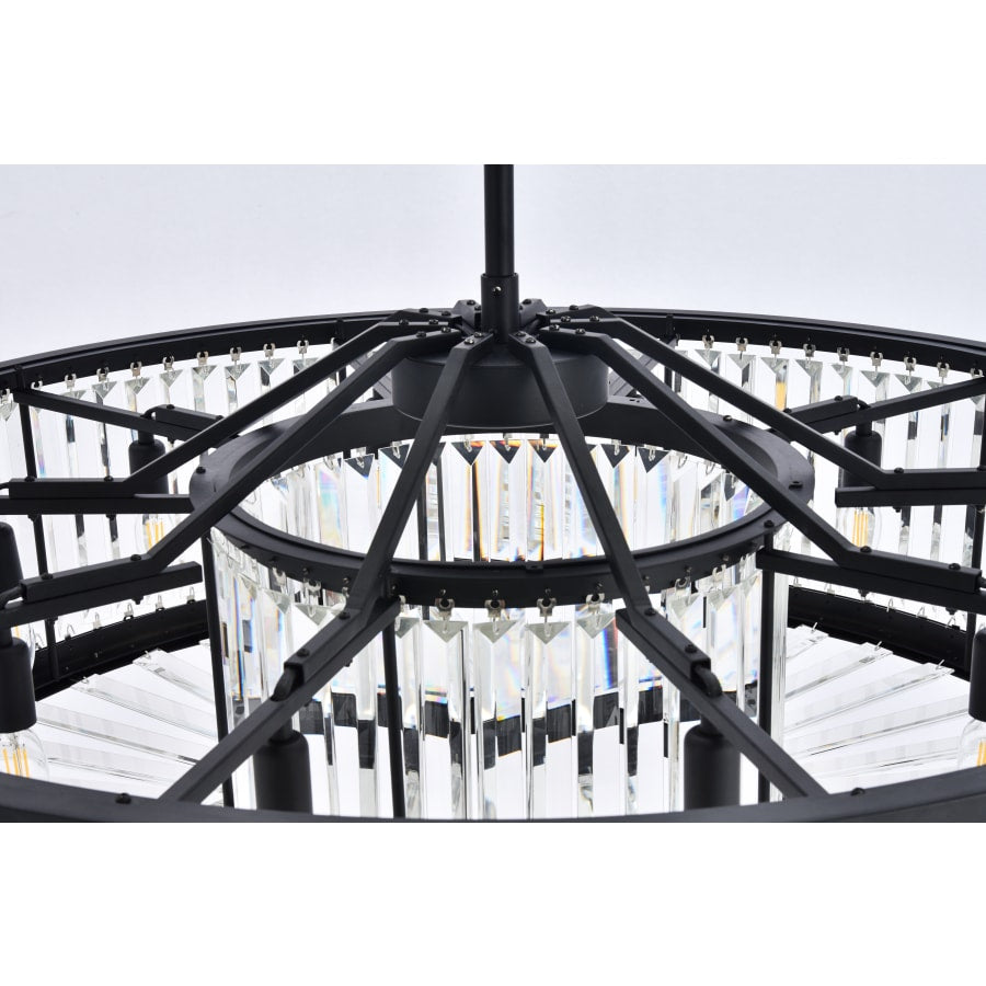 Elegant Lighting Chelsea 10 Light 44" Wide Crystal Drum Chandelier with Clear Royal Cut Crystals