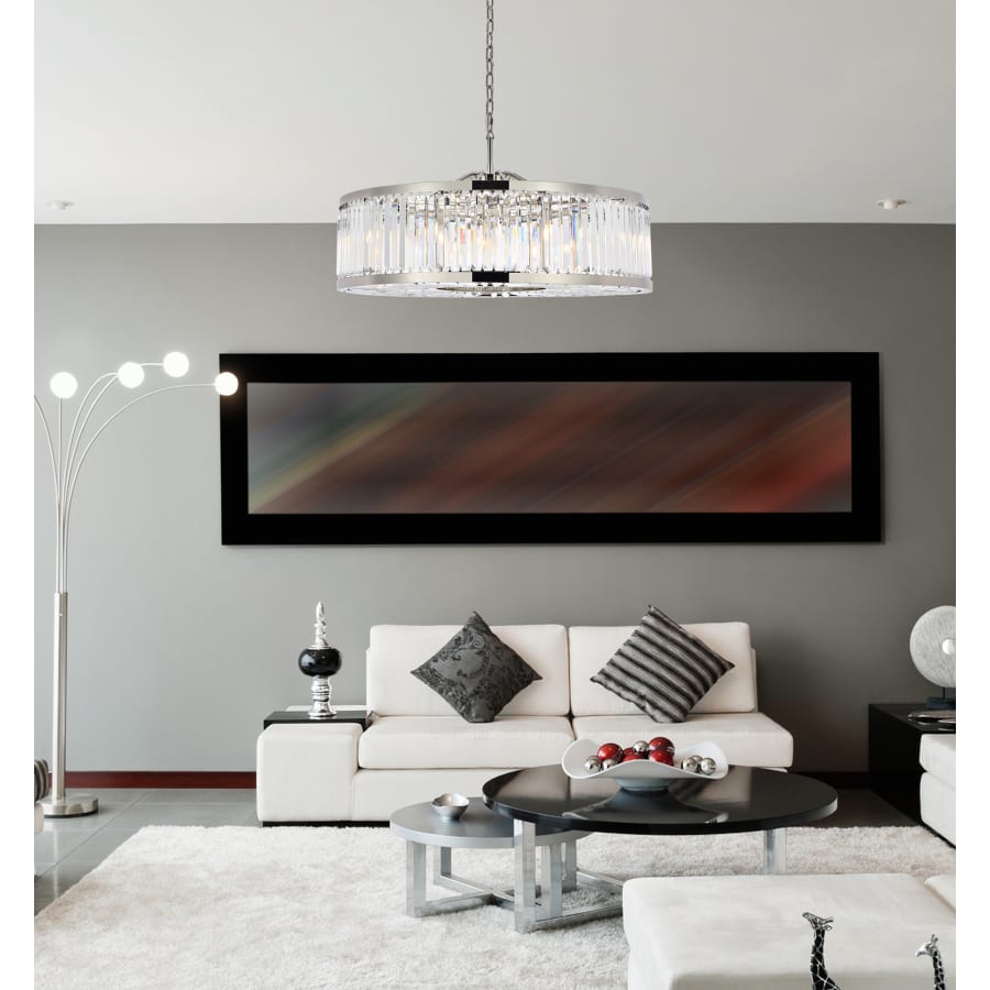 Elegant Lighting Chelsea 10 Light 44" Wide Crystal Drum Chandelier with Clear Royal Cut Crystals