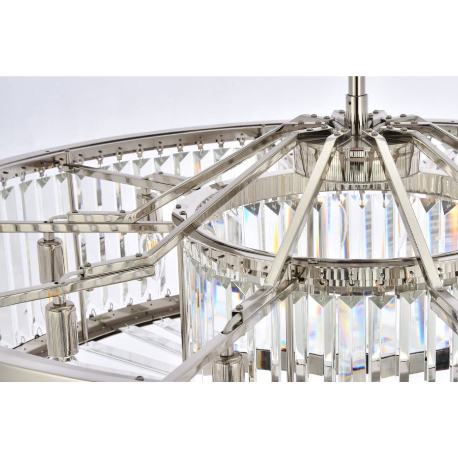 Elegant Lighting Chelsea 10 Light 44" Wide Crystal Drum Chandelier with Clear Royal Cut Crystals