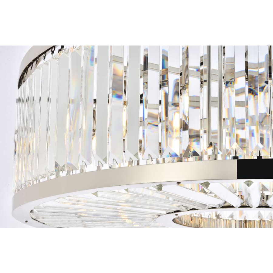 Elegant Lighting Chelsea 10 Light 44" Wide Crystal Drum Chandelier with Clear Royal Cut Crystals