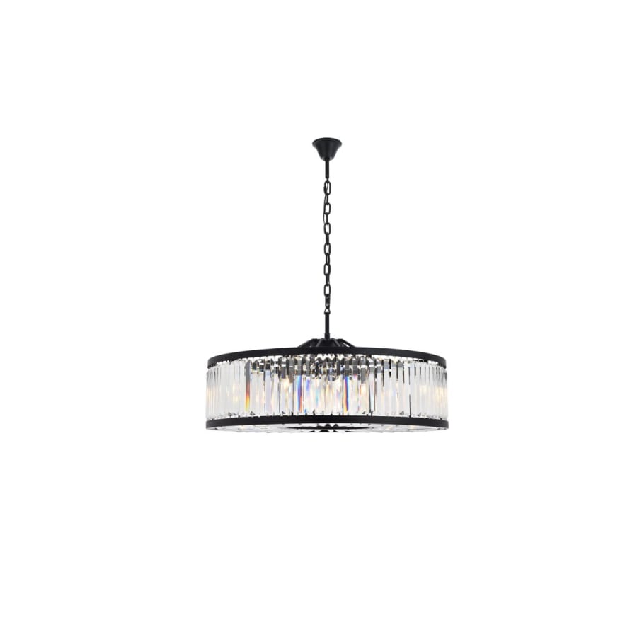 Elegant Lighting Chelsea 10 Light 44" Wide Crystal Drum Chandelier with Clear Royal Cut Crystals