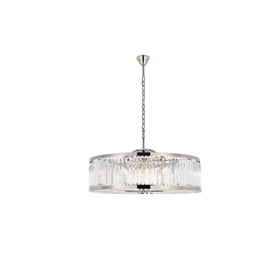 Elegant Lighting Chelsea 10 Light 44" Wide Crystal Drum Chandelier with Clear Royal Cut Crystals