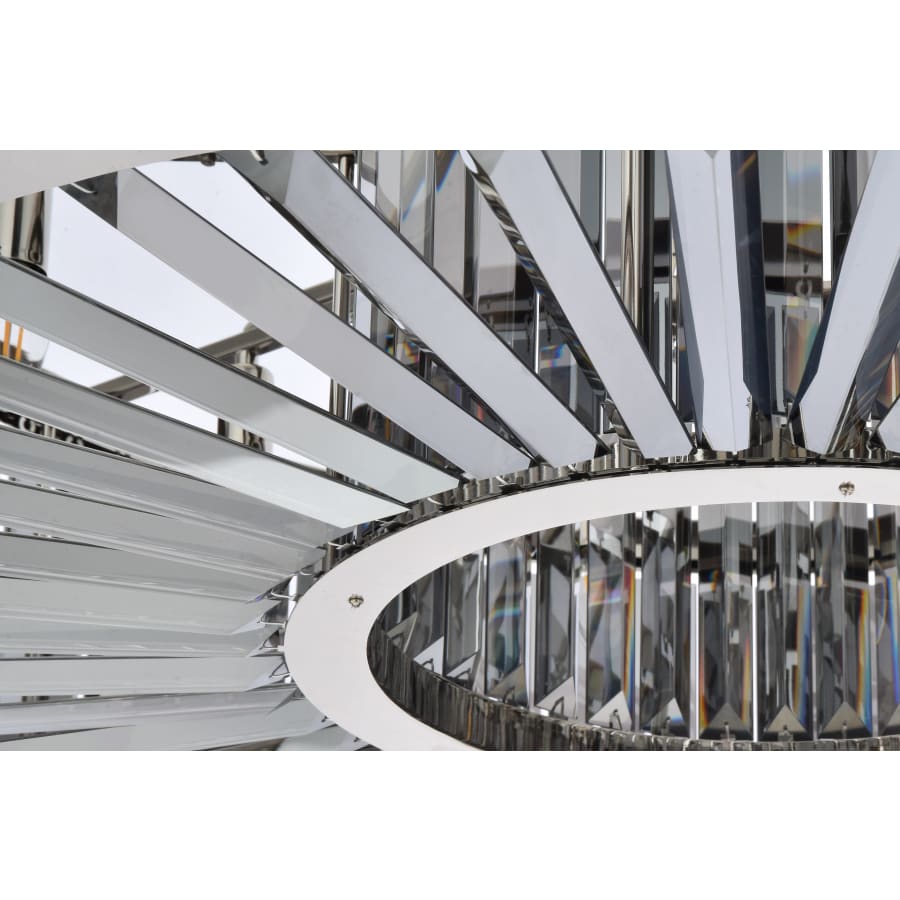 Elegant Lighting Chelsea 10 Light 44" Wide Crystal Drum Chandelier with Silver Shade Royal Cut Crystals