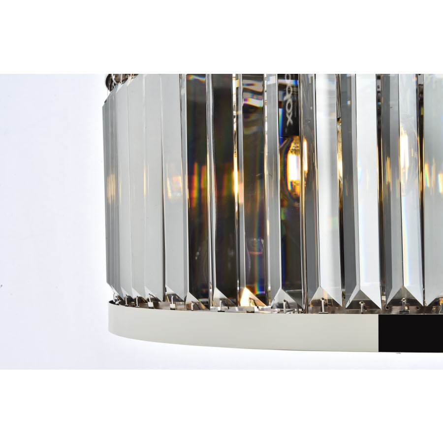 Elegant Lighting Chelsea 10 Light 44" Wide Crystal Drum Chandelier with Silver Shade Royal Cut Crystals