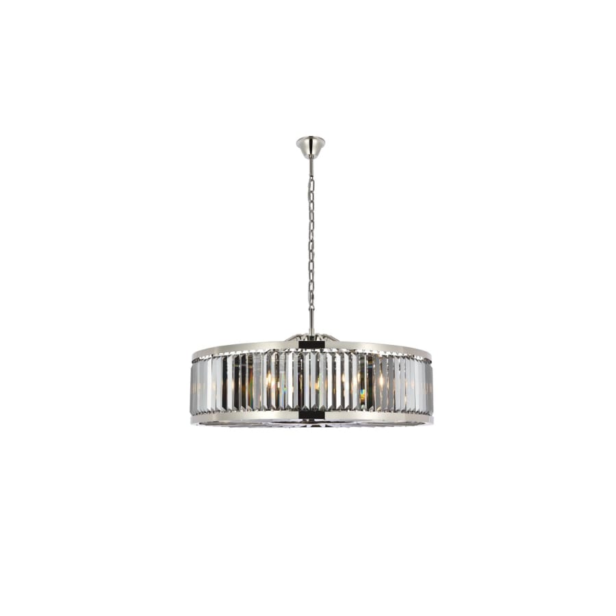 Elegant Lighting Chelsea 10 Light 44" Wide Crystal Drum Chandelier with Silver Shade Royal Cut Crystals