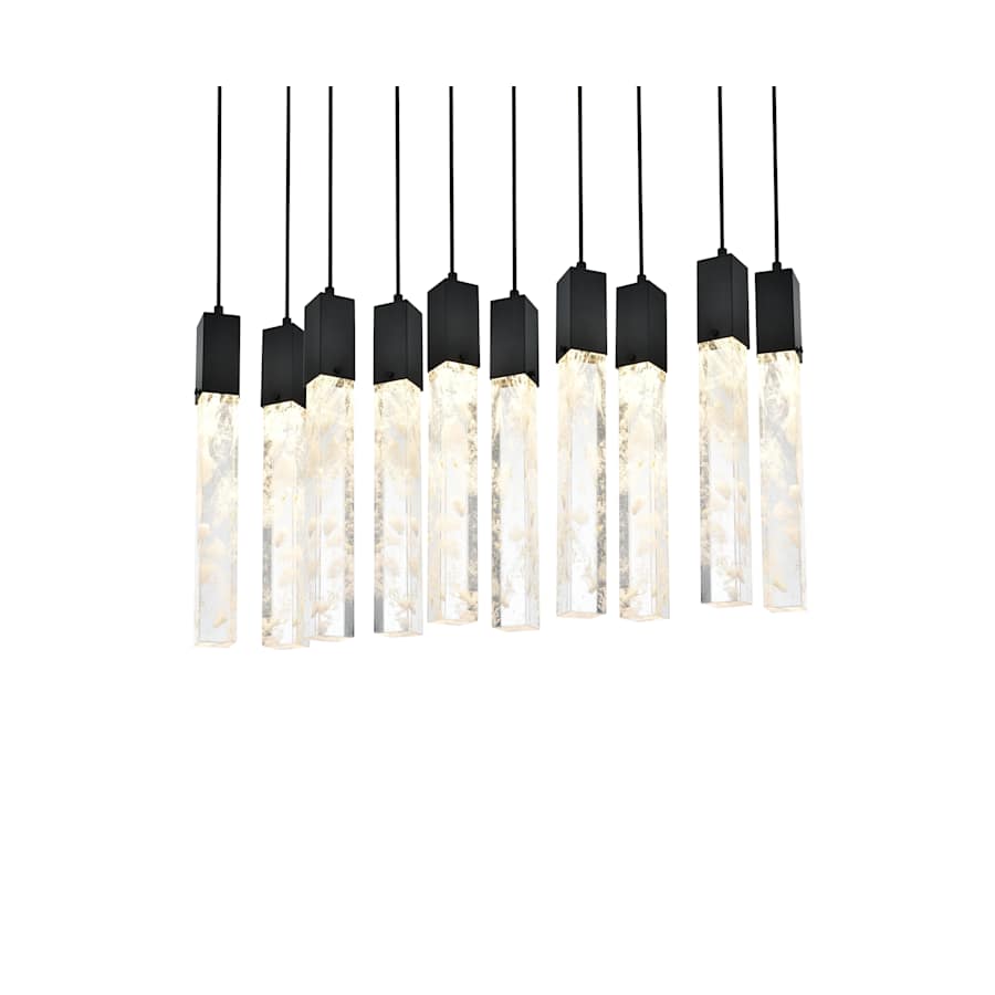 Elegant Lighting Aurora 42" Wide Crystal Linear Pendant