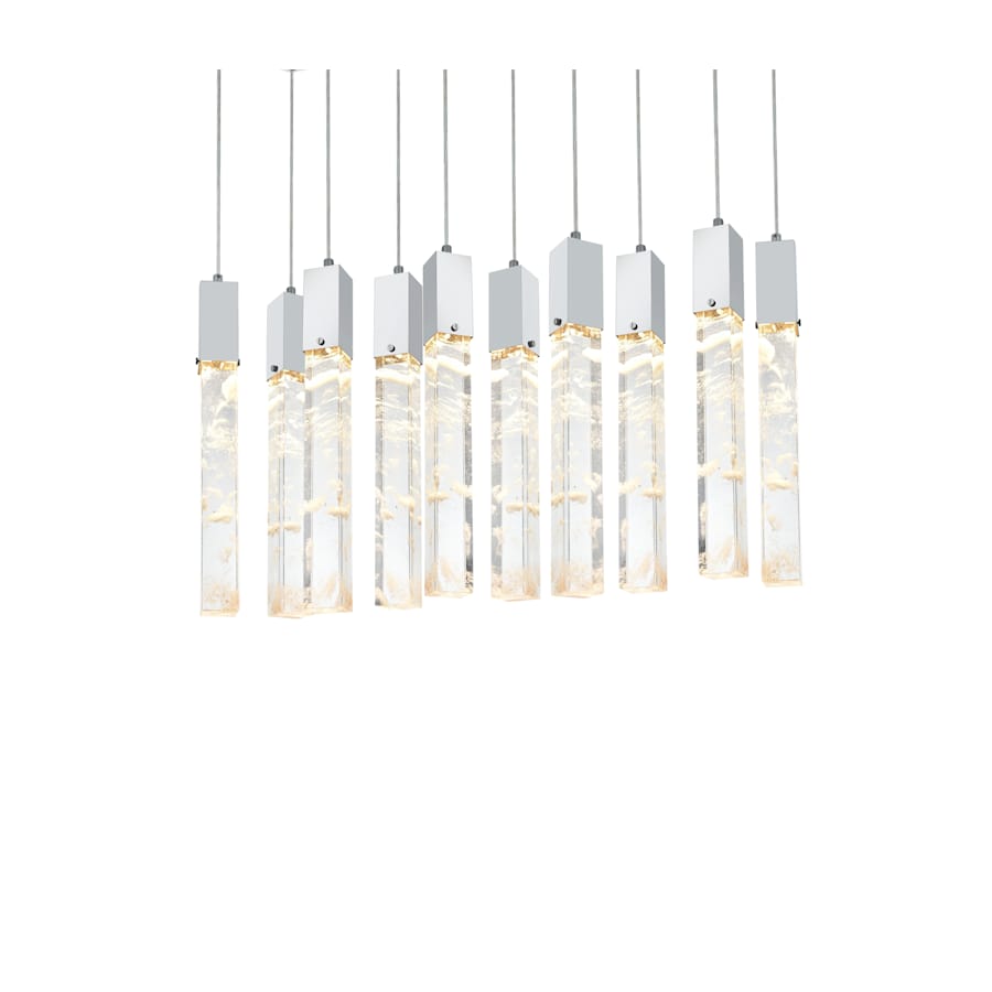 Elegant Lighting Aurora 42" Wide Crystal Linear Pendant