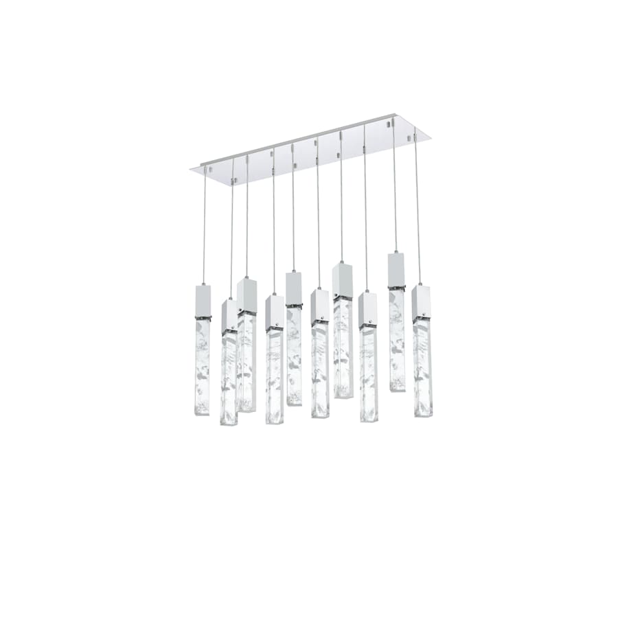 Elegant Lighting Aurora 42" Wide Crystal Linear Pendant