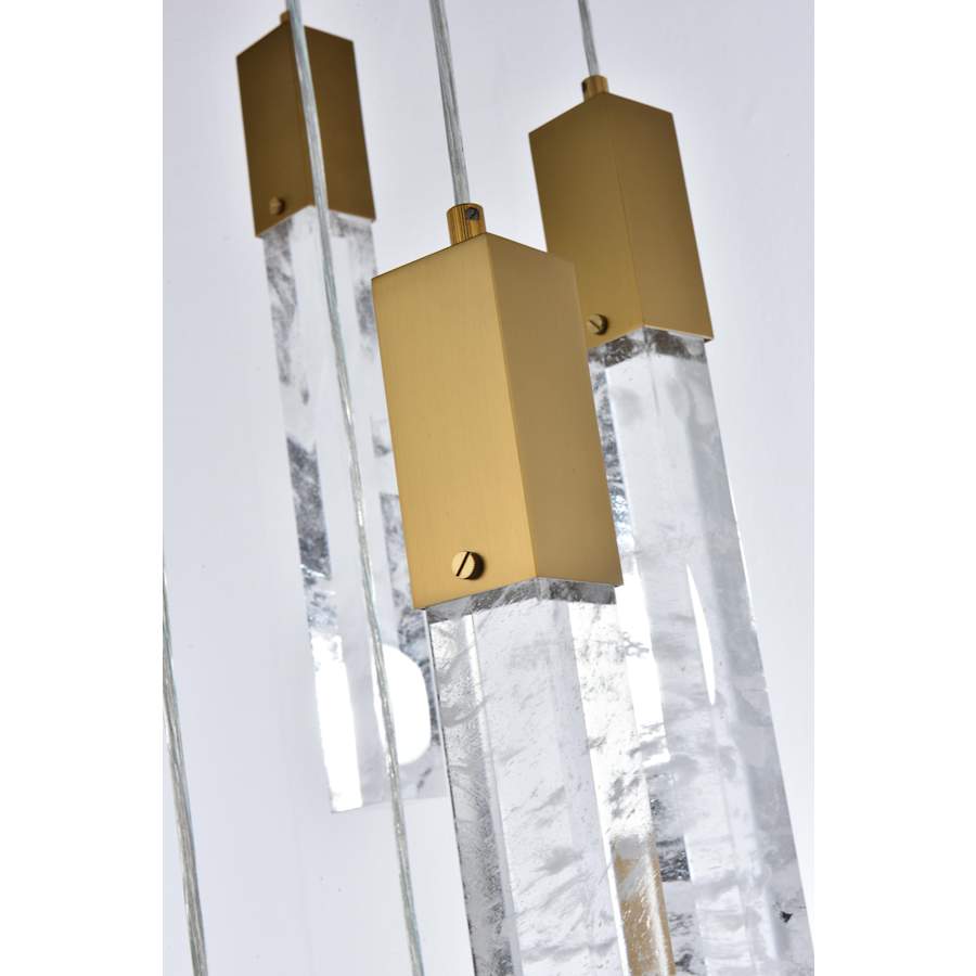 Elegant Lighting Aurora 42" Wide Crystal Linear Pendant
