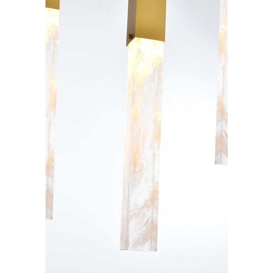 Elegant Lighting Aurora 42" Wide Crystal Linear Pendant