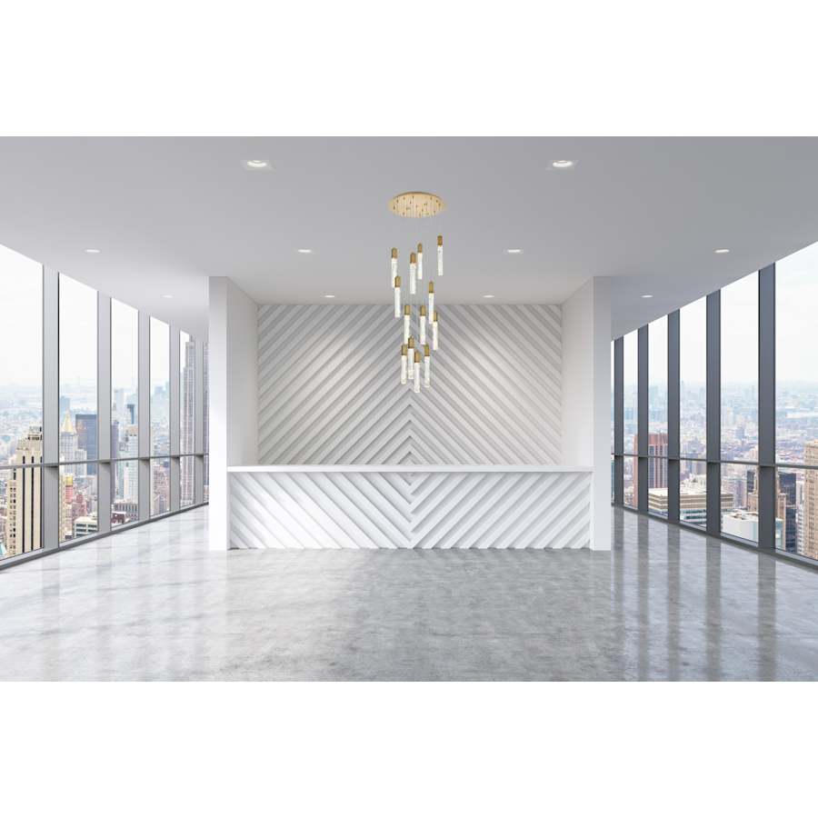 Elegant Lighting Aurora 30" Wide Crystal Chandelier