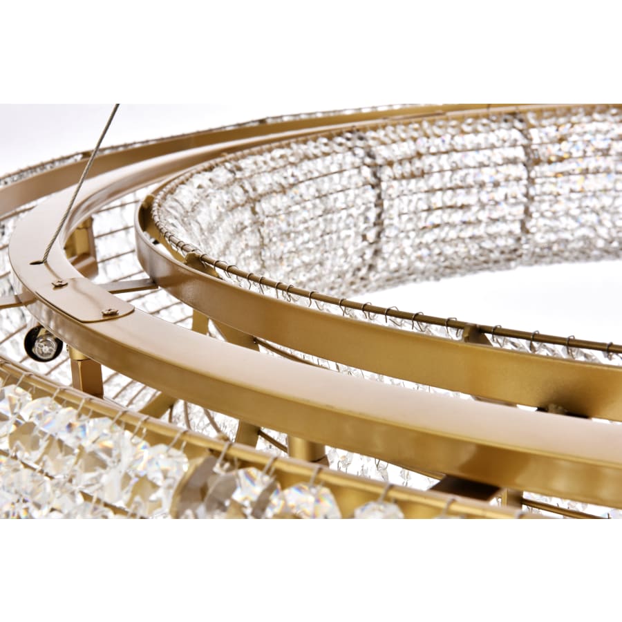 Elegant Lighting Paris 20 Light 52" Wide Crystal Ring Chandelier with Clear Royal Cut Crystals