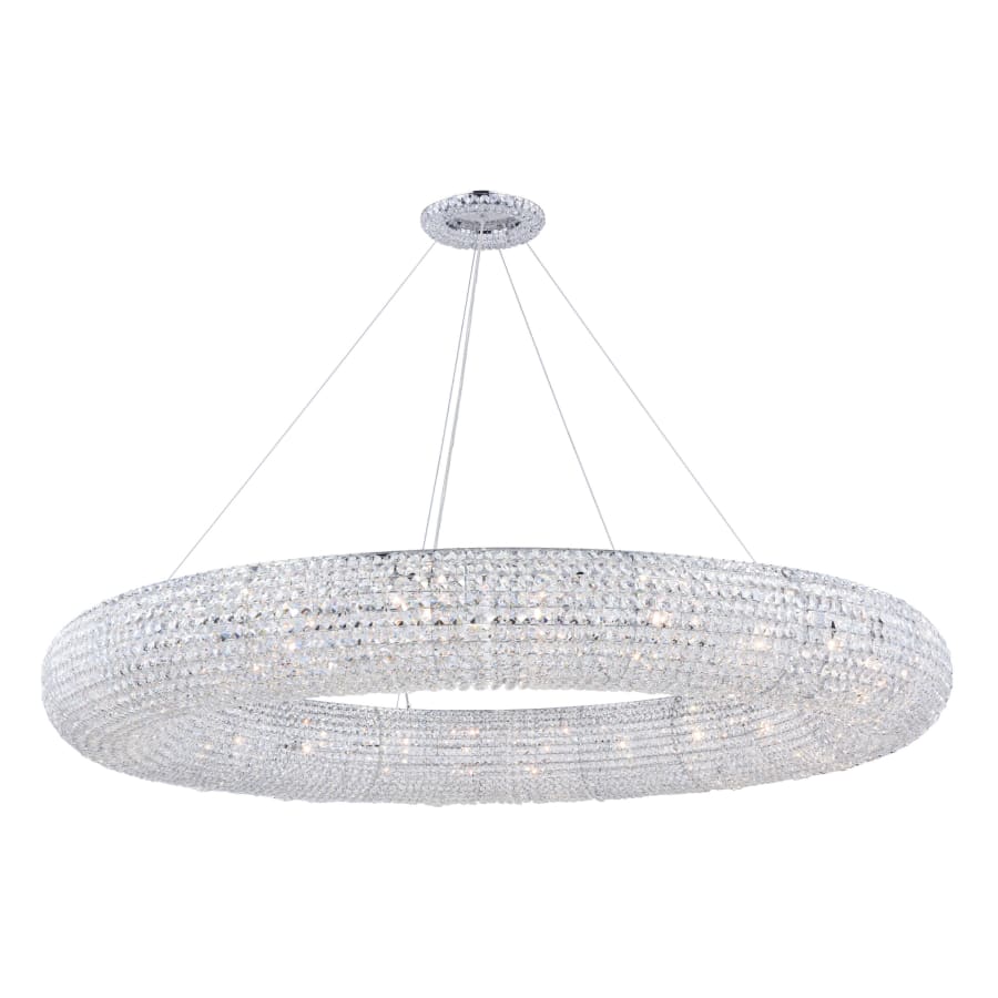 Elegant Lighting Paris 30 Light 71" Wide Crystal Ring Chandelier with Clear Royal Cut Crystals