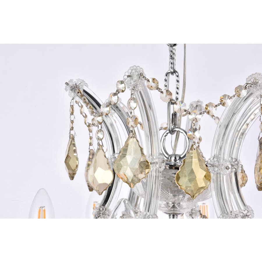 Elegant Lighting Maria Theresa 19 Light 30" Wide Crystal Chandelier with Golden Teak Royal Cut Crystals