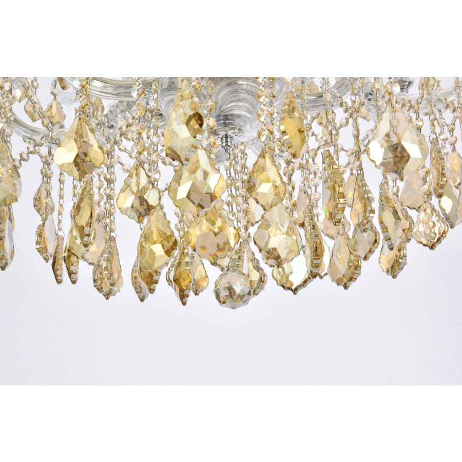 Elegant Lighting Maria Theresa 24 Light 36" Wide Crystal Chandelier with Golden Teak Royal Cut Crystals