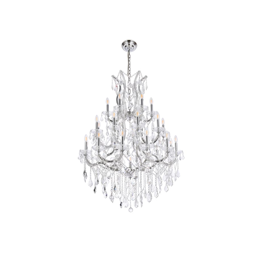 Elegant Lighting Maria Theresa 28 Light 38" Wide Crystal Chandelier with Clear Royal Cut Crystals