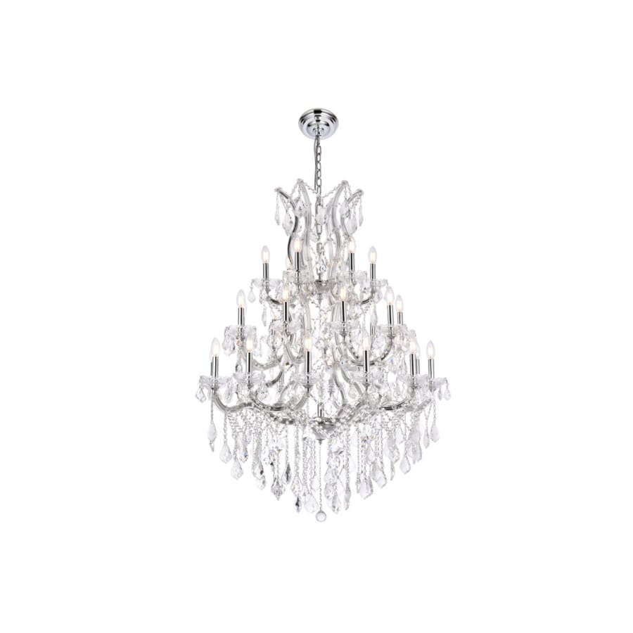 Elegant Lighting Maria Theresa 28 Light 38" Wide Crystal Chandelier with Clear Royal Cut Crystals
