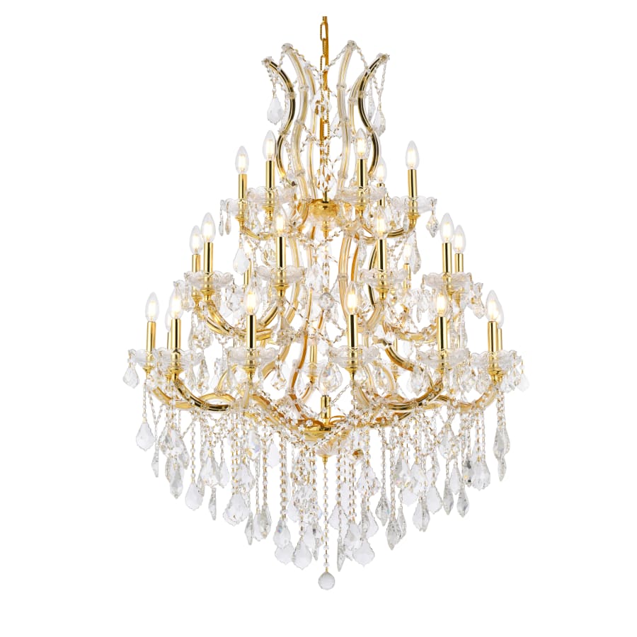 Elegant Lighting Maria Theresa 28 Light 38" Wide Crystal Chandelier with Clear Royal Cut Crystals
