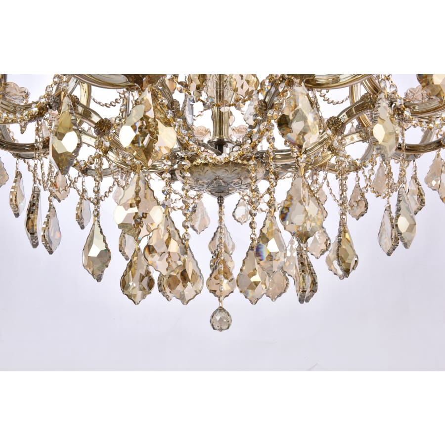 Elegant Lighting Maria Theresa 36 Light 46" Wide Crystal Chandelier with Golden Teak Royal Cut Crystals