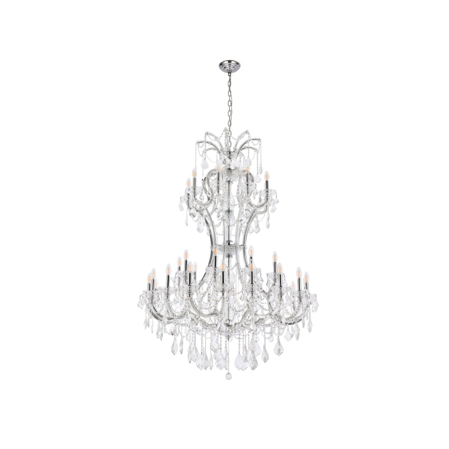 Elegant Lighting Maria Theresa 36 Light 46" Wide Crystal Chandelier with Clear Royal Cut Crystals